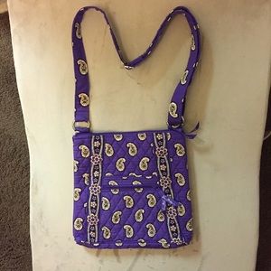 VERA BRADLEY PURPLE SHOULDER PURSE